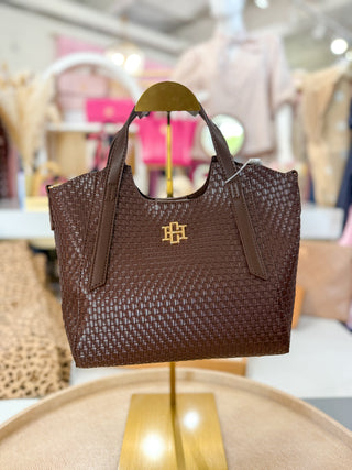 Chocolate BW Kendall Mini Tote | Caroline Hill