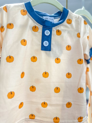 Khaki Pumpkin Print PJ Set
