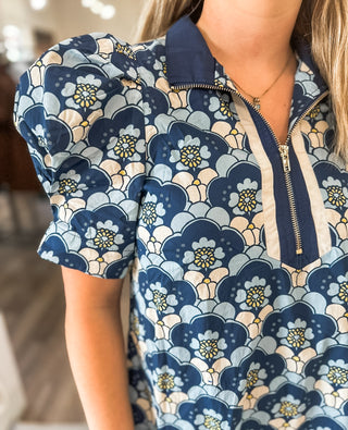 The Blue Dahlia Zip Mini Dress