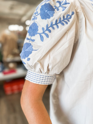 Ecru Elowen Embroidered Blouse