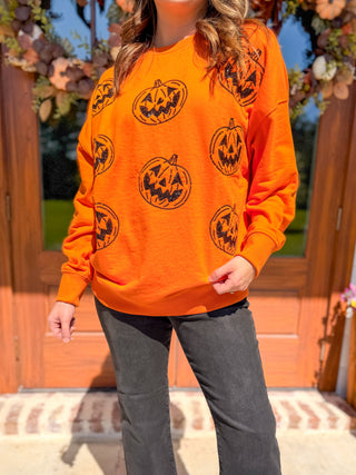 Orange Pumpkin Glow Sweatshirt