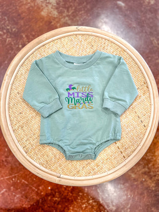 Little Miss Mardi Gras Sweatshirt Bubble