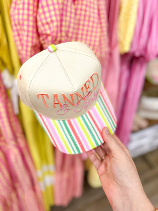 Tanned & Tipsy Multi Color Canvas Trucker Hat