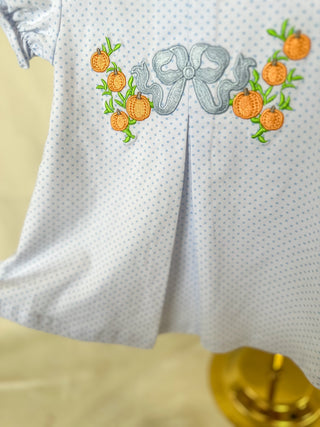 Pumpkin Embroidery Bloomer Set