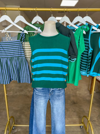 Pine Uptown Stripe Sweater Tank
