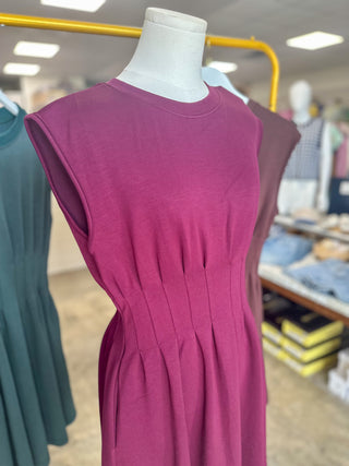 Wine Weekend Win Pleated Mini Dress