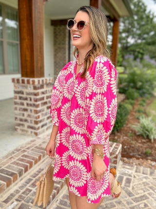 The Bold & Pink Mini Dress
