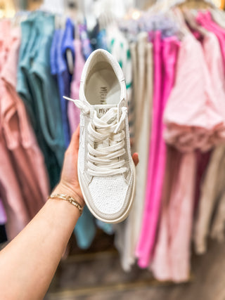 Juniper White Beige Pearl Star Sneakers