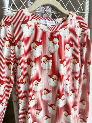 Red Youth Vintage Santa Pajama Pants Set