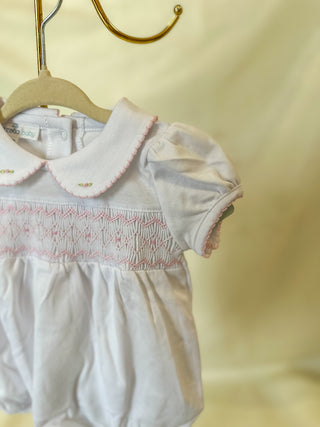 Pink Lizzie's Classics Smocked Short Sleeve Bubble