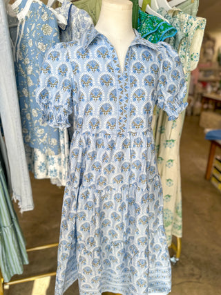 Blue Molly Sunshower Flora Midi Dress