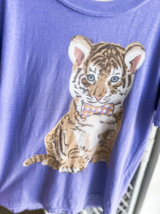 Boys Purple Sweet Little Tigers Tee