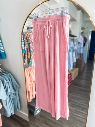 Ballet Pink Ribbed Lounge Pants