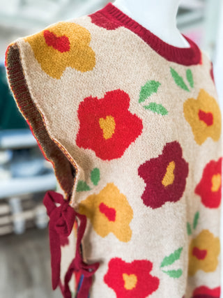 Hibiscus Honey Floral Sweater Vest