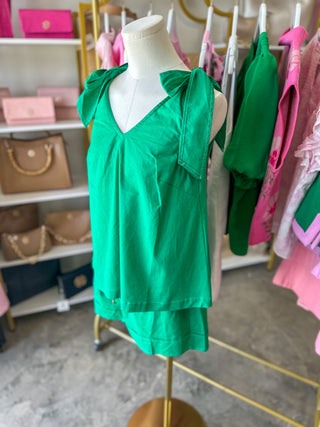The Green Weekend Away Shorts Set
