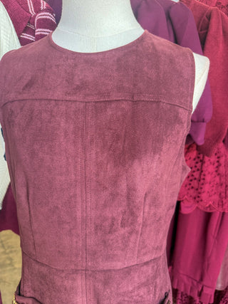 Merlot Saddle & Suede Mini Dress