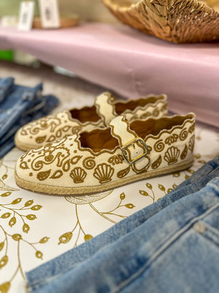 Tan Seashell Ariana Mary Jane Sandal