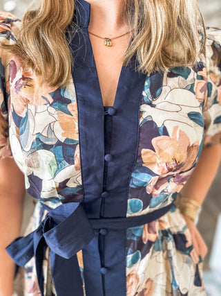 Navy Magnolia Belle Mini Dress