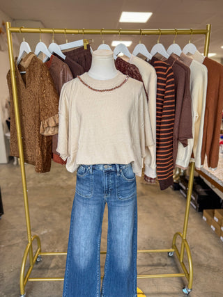 Oatmeal A Little Sparkle Crewneck