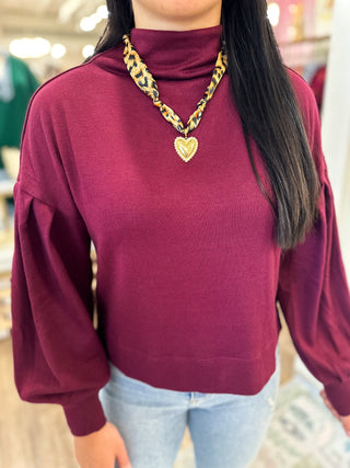 Ruby Essential Mock Neck Sweater