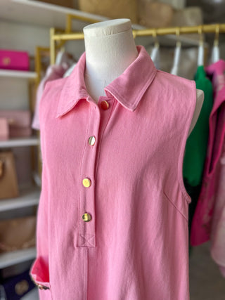 The Pink Perfection Collared Mini Dress
