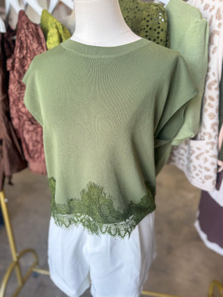 Olive Pretty Little Lace Top