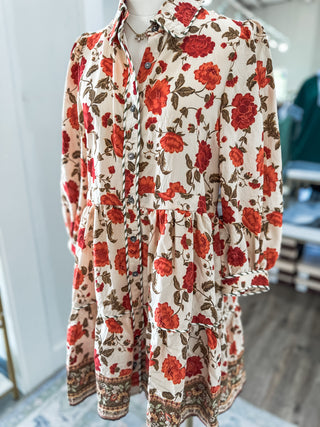 The Harvest Honey Ecru Mini Dress