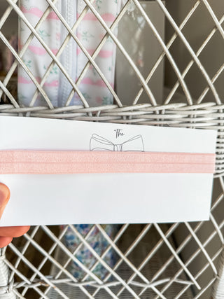 Light Pink Classic Scalloped Headband Bow