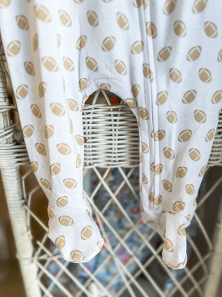 Light Blue Touchdown Cutie Zippie Footie