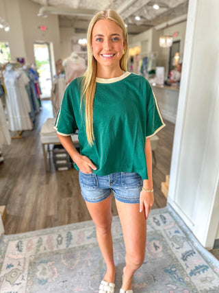 Hunter Green Everyday Casual Top