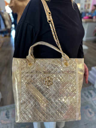 Champagne Pop Kinzley Quilted Tote - Caroline Hill