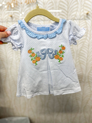 Pumpkin Embroidery Bloomer Set