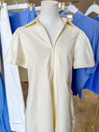 Butter Yellow Polished Perfection Pleated Mini Dress