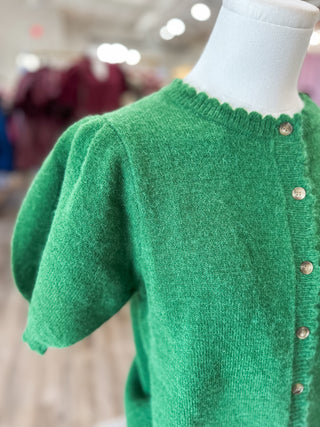 The Autumn Edit Green Button Down Sweater Top