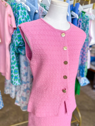 Pink Sweet Escape Knit Skirt SET
