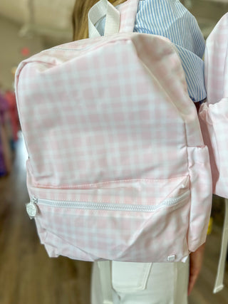 TRVL Pink Pimlico Plaid Backpacker