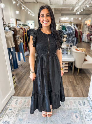 The Black Josie Midi Dress