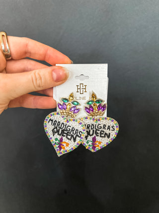 Mardi Gras Queen Earrings