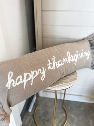 Happy Thanksgiving Long Pillow