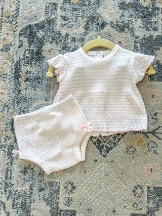 Paty Pal Pink Pinstripe Diaper Set