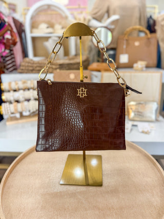 Chocolate EC Ariana Crossbody | Caroline Hill