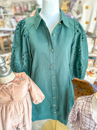 Pine Darling Days Eyelet Mini Dress