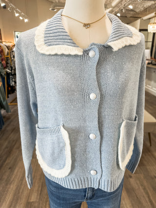Dusty Blue Timeless Touch Sweater