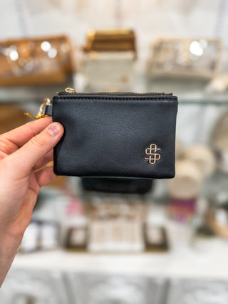 Black Little Luxe ID Leather Pouch