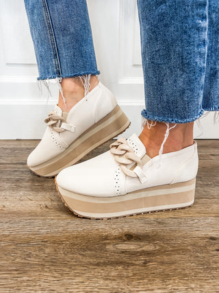 Ivory Paloma Chain Platform Sneaker