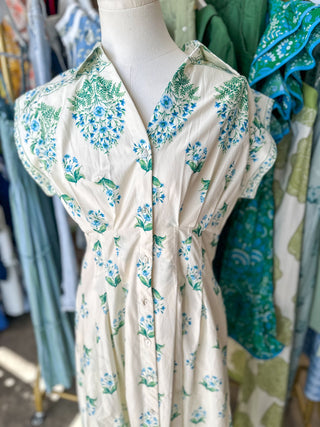 Cream Lovely Little Petals Midi Dress