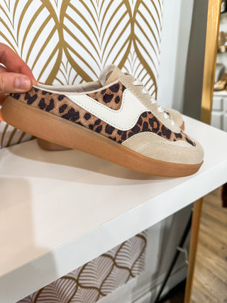 Beige Leopard Modern Slip On Sneakers