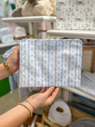 TRVL Blue Ribbon Floral Large Roadie Zip Pouch