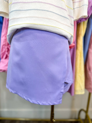 Lilac Tailored Mini Skort