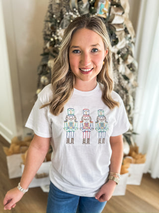 Classic Colors Nutcracker Embroidered Tee